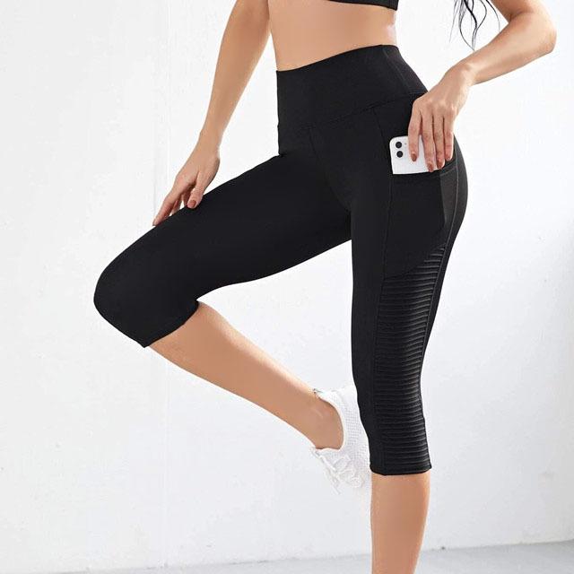Colorful High-Waist Tummy Control Yoga Leggings with Pocket for Women 