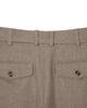 Sinkia Turn-Up Detail Belted Herringbone Trousers Taupe Beige
