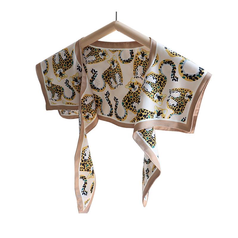 New shoulder silk scarf shawl women's spring and autumn summer fake collar air-conditioned room vest decoration with neck protection double-layer scar