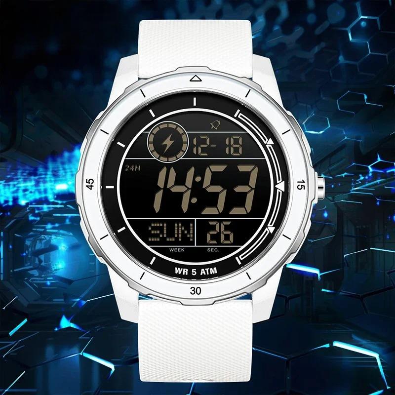 Top Brand Luxury Men's Sports Electronic Watch Student Outdoor Multi functional LED Analog Digital Wristwatch Alarm Clock