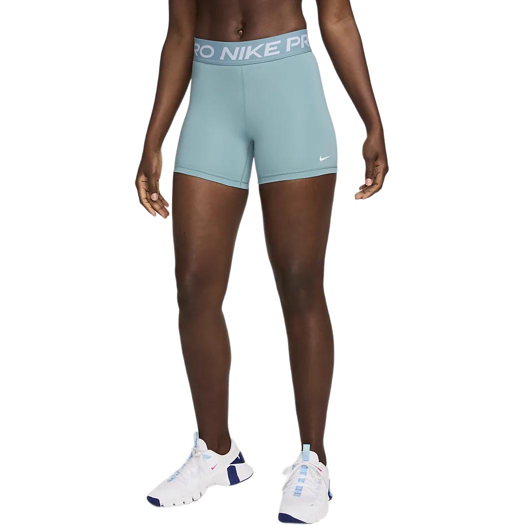 Nike Шорты Pro 5  с принтом букв, облегающие, повседневные, женские, светло-голубые CZ9831-464 S