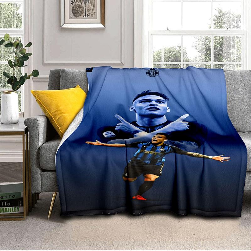Inter Milan Star Lautaro Blanket Lightweight Ideal Bedding Blanket Perfect for Travel, Camping, Living Rooms, Offices, Sofas, Fan Christmas gift
