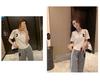2025 Korean Style Women's Hooded T-Shirt & Wide-Leg Pants Set