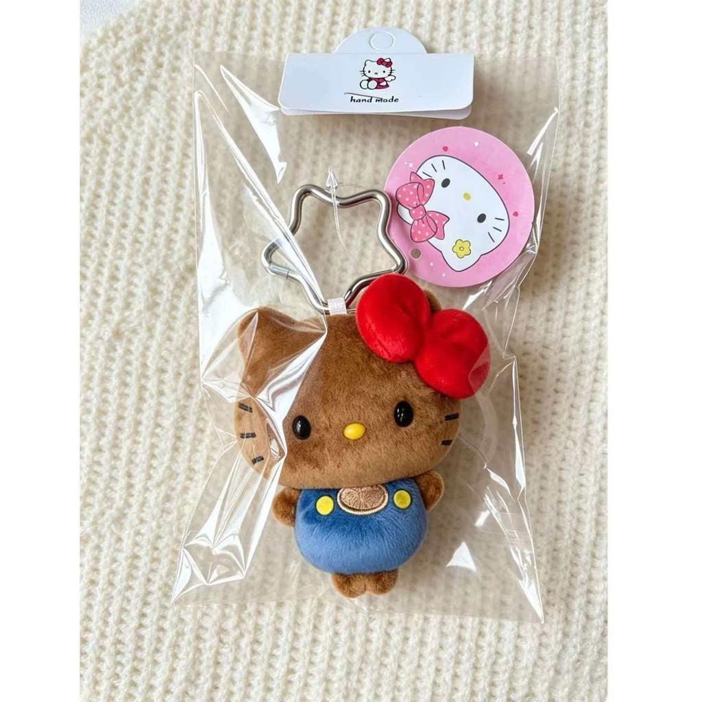 Kt Cat Plush Keychain With Leopard Print And Bow For Bag Decor