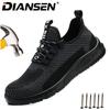 Safety Toe Boots for Men Adjustable Work Sneakers Slip On Steel Toe Shoes Anti-smash Anti-Puncture Construction Safety Shoes