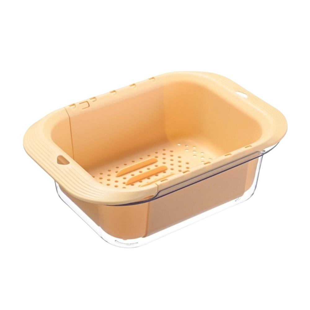 Retractable Fruits Cleaning Basket Large Capacity Vegetable Washing Basin  Vegetable Washing
