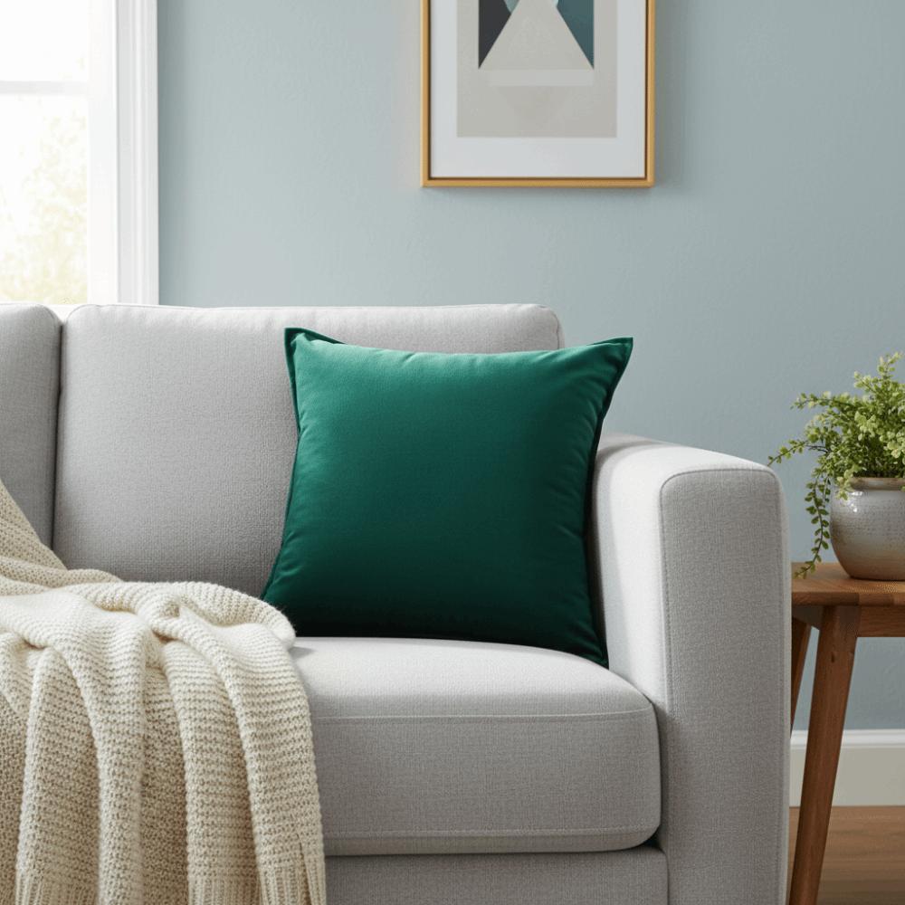 Soft Velvet Throw Pillow Cover Solid Color Sofa Pillowcase High-end Cushion Cover Hotel