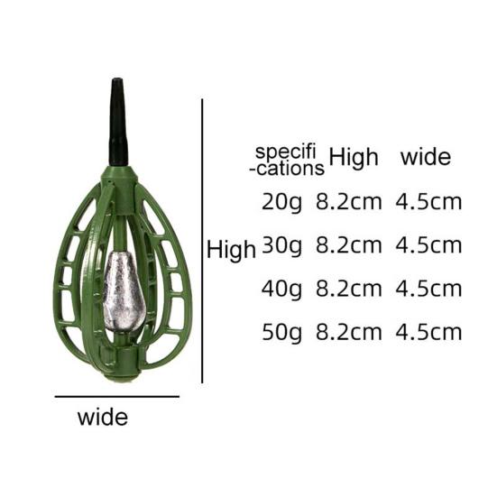 20/30/40/50g Karpfenfutterkorb Outdoor-Angeln Köderkäfig Tackle Werkzeug Zubehör