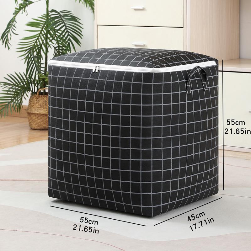 

Многофункциональная сумка для хранения одежды. Вместительный складной переносной контейнер для хранения одежды. Пылезащитная сумка для хранения в шкафу. чёрный