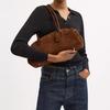 Coach Empire Carryall 34 Logo Pelle Scamosciata Borsa a Spalla Grande Donna Borsa a Spalla Marrone CBN41-B4WBR