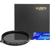KANI 67mm Variable ND Filter ZeroSharp Series Premium ND4-64: 2-6 Stop Reduction In Light Reduction, Improved Color Reproduction, Detachable Adjustmen