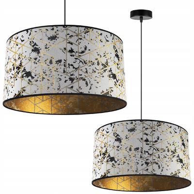 Hanging Lamp, Ceiling Chandelier, Lampshade, Gold Pattern