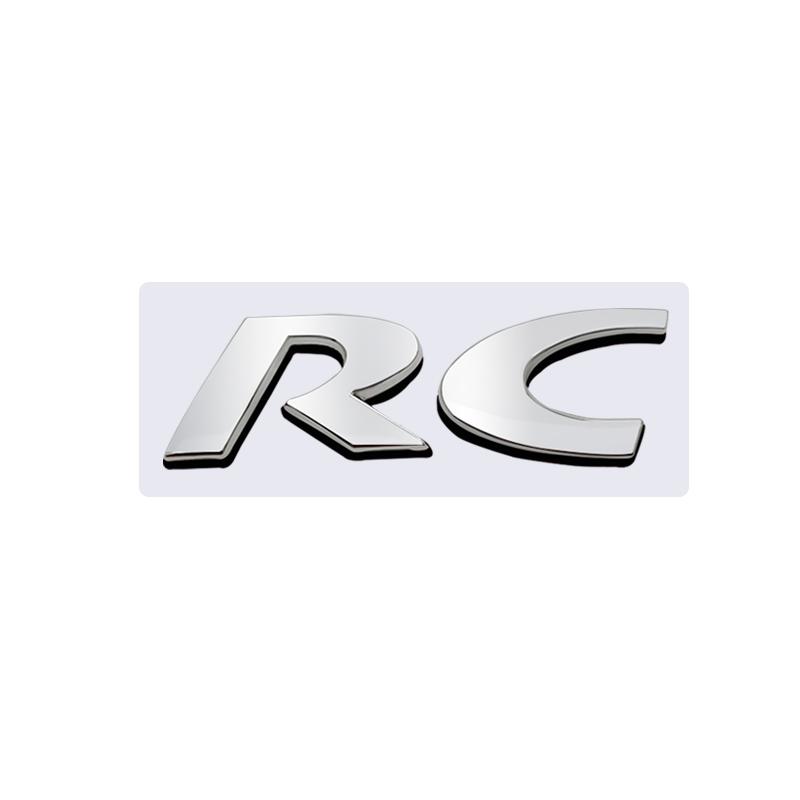Adesivo Metallico 3D SQOB1 Emblema Decorazione RC 206 CC Adesivi per Bagagliaio Posteriore Per Peugeot Car Styling