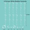 6 Strings Bubbles Garlands Ocean Mermaid Party Decorations - White Bubbles Banner Hanging Streamer Underwater Sea Photo Backdrop Party Supplies