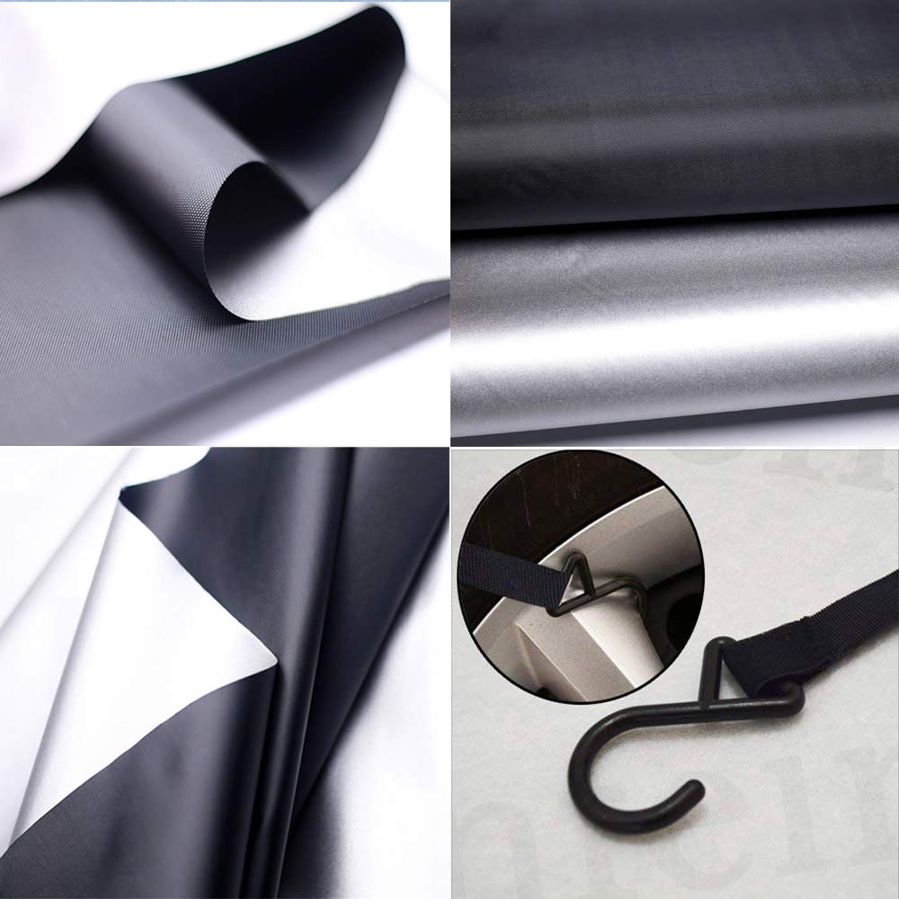 Konnfeir Half Car Body UV 210D Oxford Fabric Cover, Cover, Waterproof, Dustproof, Protection, (Sedan Compatible)