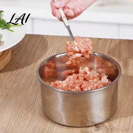 Falafel Press Mold Stainless Steel Meatball Maker 6/12-Hole Manual Meat for Homemade Easy to Clean Maker Beef Pork Fish Balls Non-Stick Shaper,