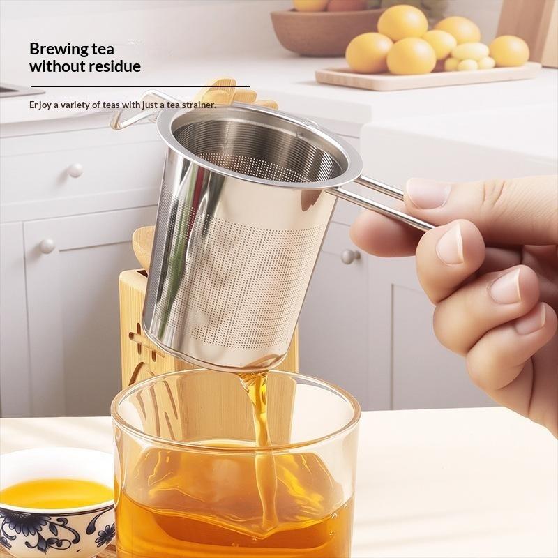 Stainless Steel Tea Infuser Double Wing Handles Fit Most Mugs Cups Extra Fine Mesh for Loose Tea Travel Portable Use