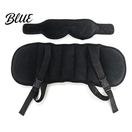 Comfortable Sleep Aid for Home Travel Pillow Airplanes 360 Degree Airplane Head Strap with 3D Eye Cushion System Long Flights Sleeping No