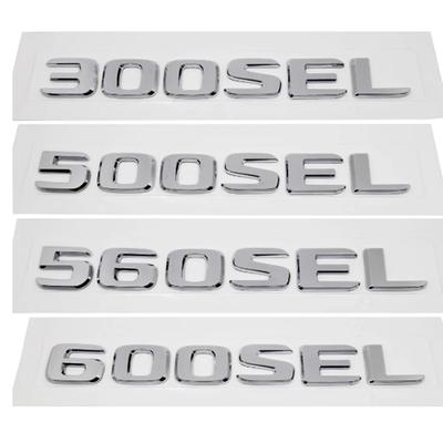 ABS Plastic 300SEL 500SEL 560SEL 600SEL Trunk Rear Logo Badge Emblem Sticker For Mercedes Benz S Class W126 W140 W220 W221 W222