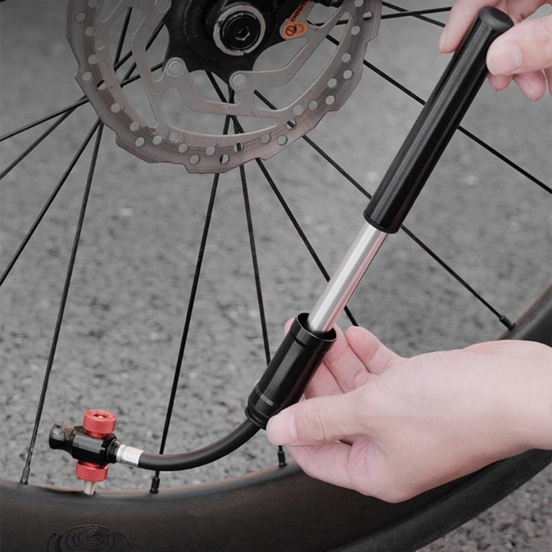 Metal Bike Tire Inflation Tool 130PSI Strong Bicycles Hand Air Pumps Tire Inflator Road Cycling Pump