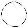 925 sterling silver broken silver necklace women's light luxury niche cold black and white color matching collarbone chain high-end neck chain