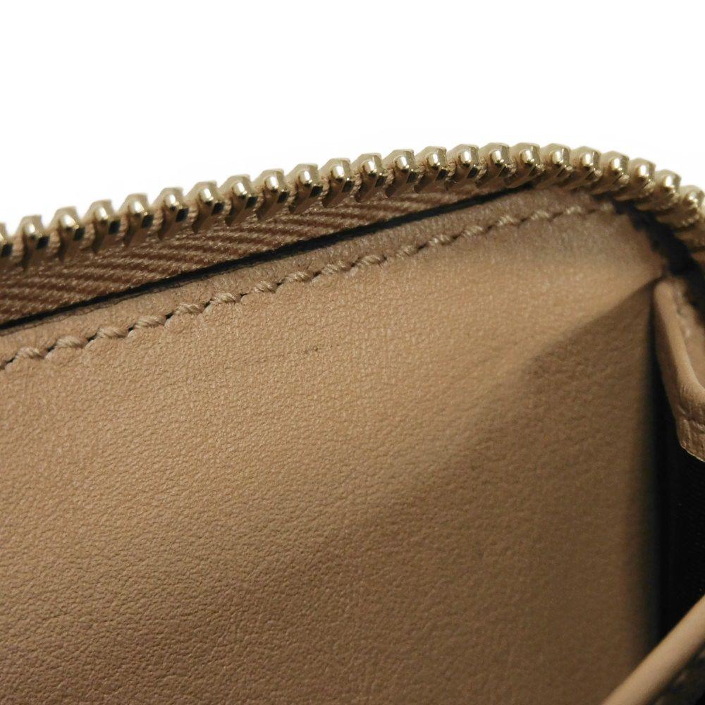 Used Guccissima Coin Purse 9539 544249 BMJ1G 2754 7943 with Embossed Double G Logo and Zip Around Closure, Micro GG