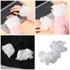 1pair Ruffled Wrist Cuffs White Color False Sleeves for Teens Jackets Decor