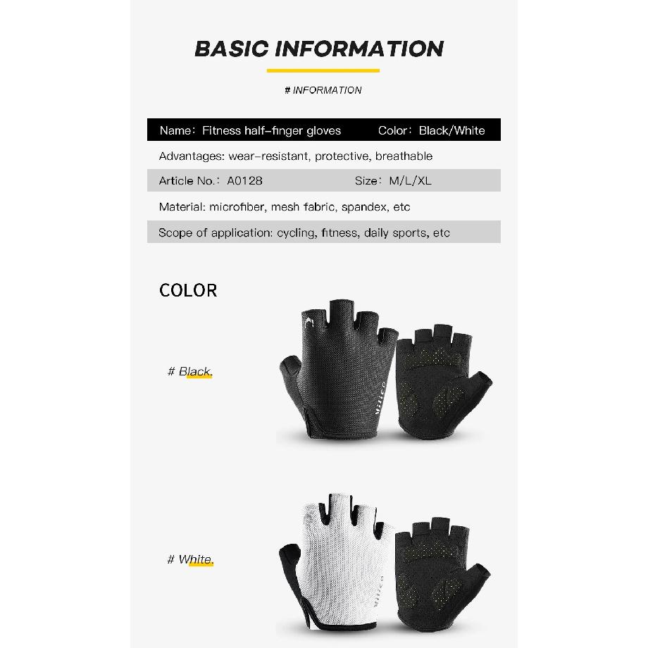Half Finger Cycling Gloves Men Women Anti Slip Shock Breathable Summer Bicycle Gloves Fingerless Sports Gym Training Bike Gloves