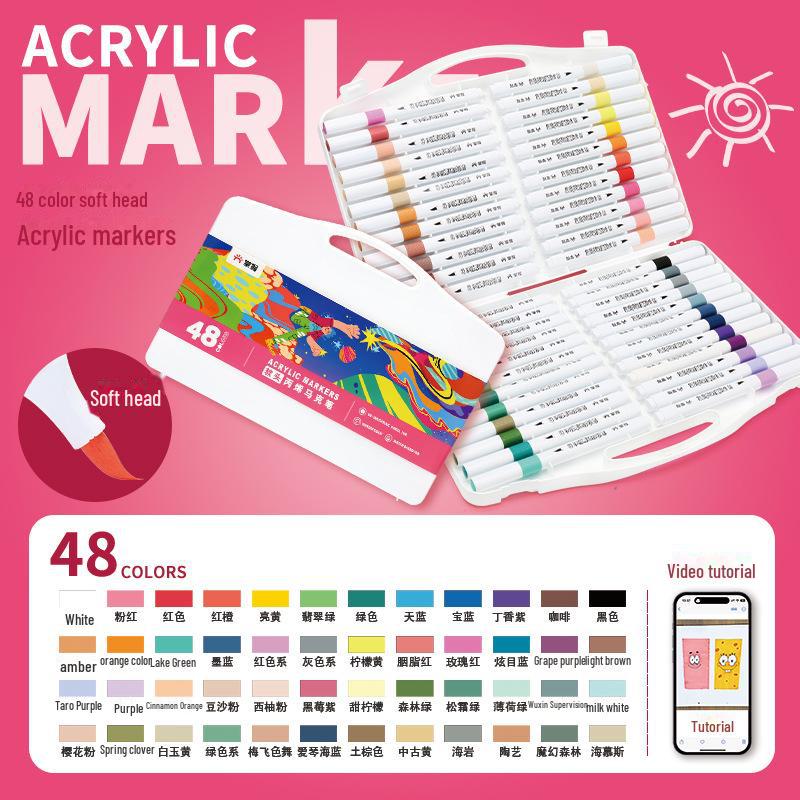 Student Acrylic Marker with Soft Tip, Non-Transparent, Stackable, Choose Complementary Colors