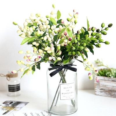 Artificial Flower Olive Fruit Branch Bouquet Greenery Flower Plant Decoration for DIY Wedding Party