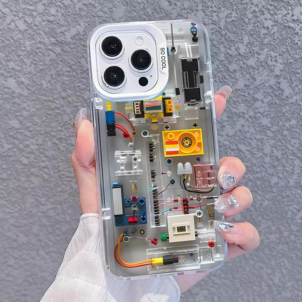 Circuit Board L-Legoes Phone Case for Samsung Galaxy S25 S24 Ultra S23 S22 S21 A55 A54 A34 A35 A15 Anti Fall Matte Cover