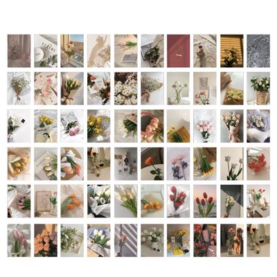 60 STÜCKE Scrapbooking Aufkleber DIY Vintage Blumen Aufkleberbuch Retro Papieraufkleber für Scrapbooking