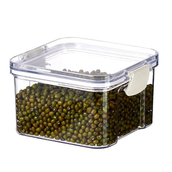 460/700/950/1300/1800ML Kitchen Sealed Storage Box Airtight Moisture-proof Lock Leakproof Dustproof Transparent Rice Cereal Milk