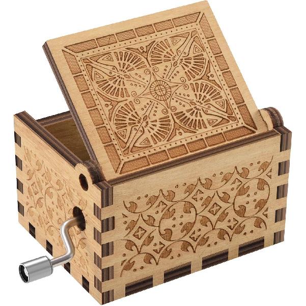 You Are My Sunshine Wood Music Boxes,Laser Engraved Vintage Wooden Sunshine Musical Box Gifts for Girlfriend,Boyfriend,Family Friends,On