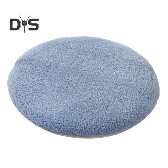 

Круглая флисовая подушка для стула, плюшевая подушка для сиденья из искусственной овечьей шерсти с застежкой-молнией, зимняя теплая нескользящая подушка для домашнего офиса, кухни 30cm синий