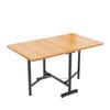 Modern Minimalist Dining Table in Natural Color - Extendable Dining Table 120 cm x 80 cm, Foldable and Storable Table, High-Strength Alloy Support