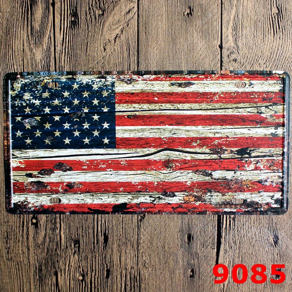 Retro License Plate Frameless Iron Restaurant Bedroom Hotel Decoration