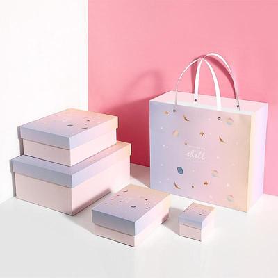 Dreamy Starry Moon Valentine's Makeup Gift Box with Gradient Design