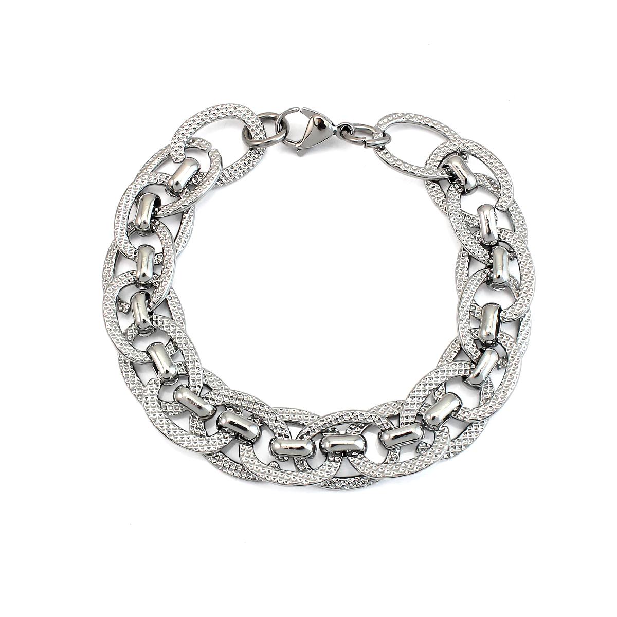 Fashion Waterproof Stainless Steel Chain Wrap Braided Thick Necklace 18K Gold Plated Unique Texture Jewelry