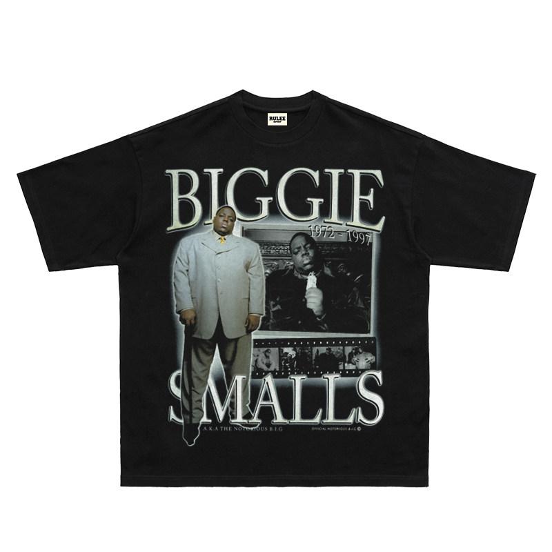 2026 Summer New Style RULEE HIPHOP HighQuality Street Comfortable Mens Roundneck Printed TShirt S