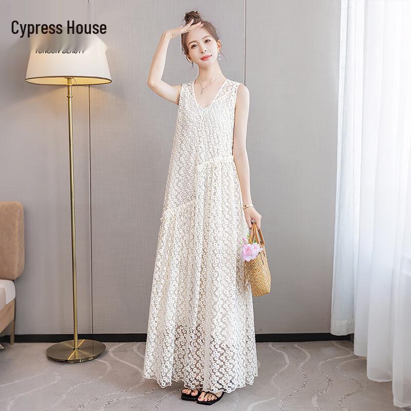 Sibaishe V-Neck A-Line Maxi Dress L