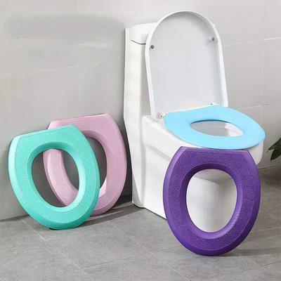 Home New Waterproof Foam Toilet Seat Warm Pattern Solid Color Pattern Toilet Pad Padded Toilet Washable Bathroom Accessories