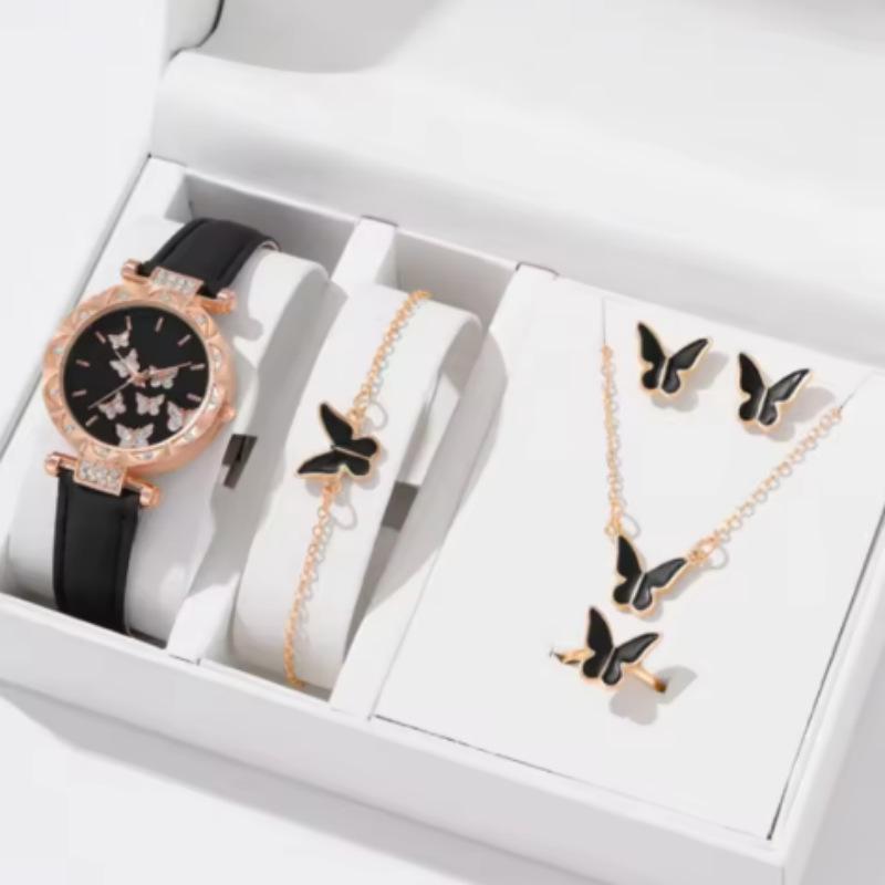 2024 TEUM Korean Style Leather Ladies Quartz Watch with Rhinestone Jewelry