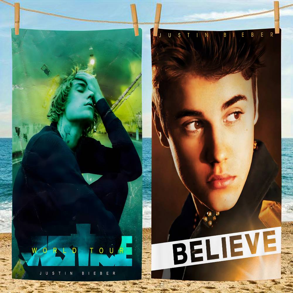 Textilien Singer J-Justin B-Bieber Microfiber Blanket Quick Drying Beach Towels Oversized Printing Super Absorbent Pool Towel Blanket