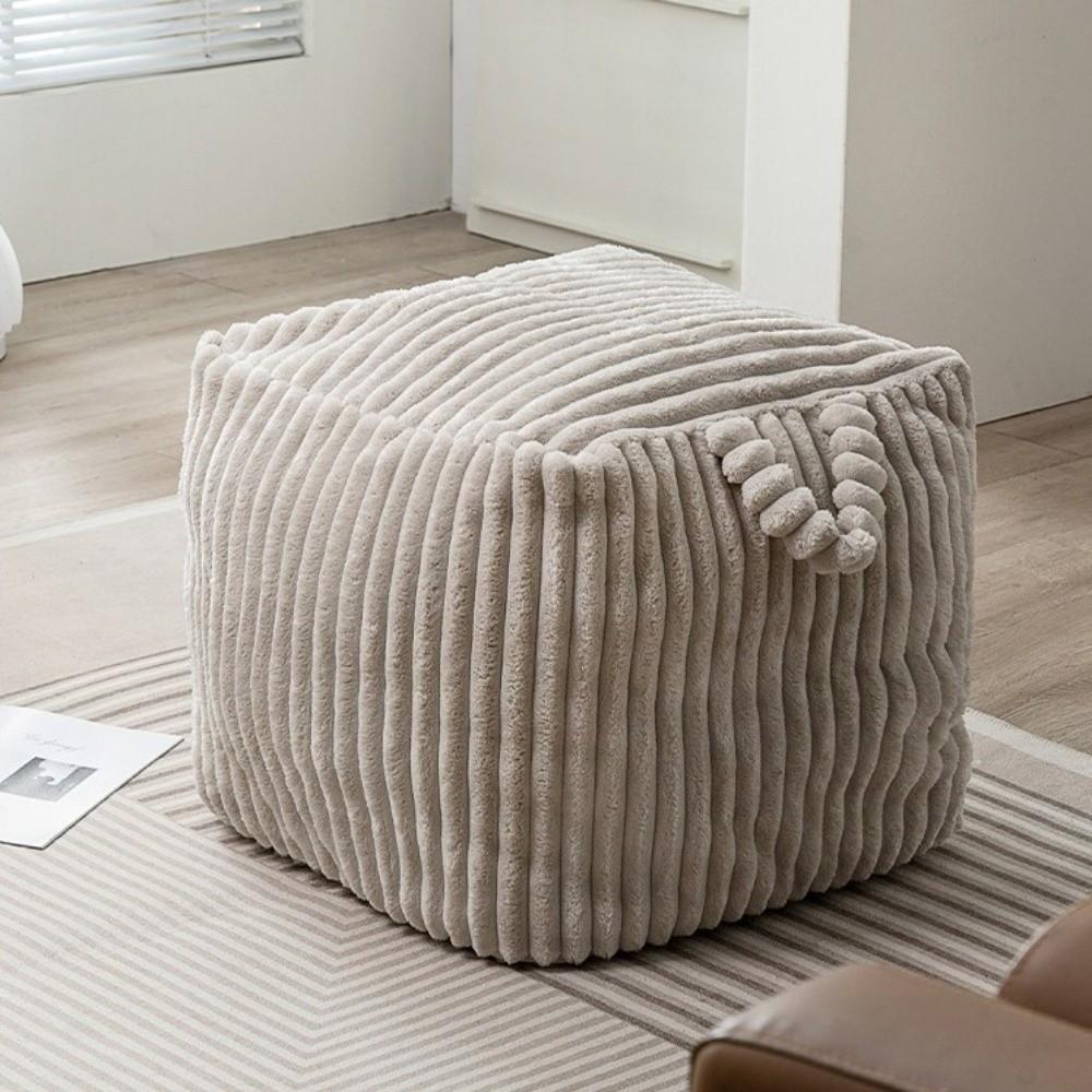 Soft Plush Toy Storage Bag Fluffy Filled Stool Sofa Cushion Clothing Storage Bag  Kids Room