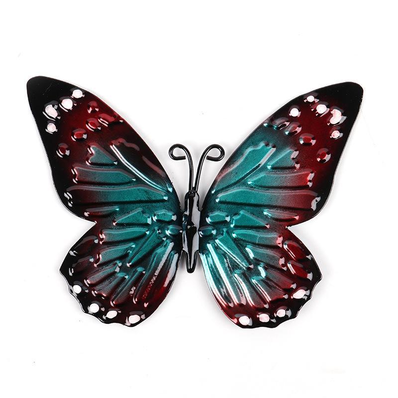 New 3D Metal Butterfly Decor For Outdoor Garden Decoration Animal Miniatures Statues Artwork Inspirational Sculpture Wall Decor