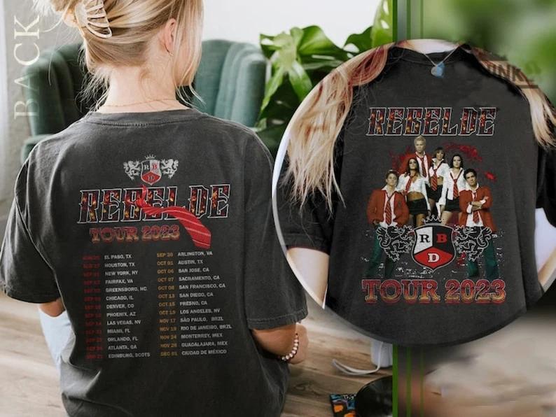 RBD Rebelde Tour 2023 Double Sided With Date Shirt, Vintage 90s Graphic Tee, RBD S