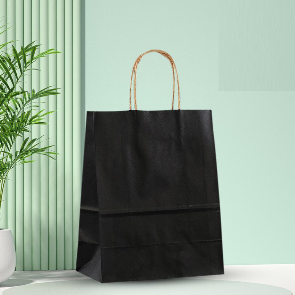 Kraft Paper Tote Bags Christmas Gift Packaging for Milk Tea Takeout Shopping