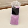 Per Samsung Zflip 6 Flip Schermo Pieghevole Zflip 7 Custodia per Telefono Colore Solido Glitter W24flip Semplice Anti Caduta