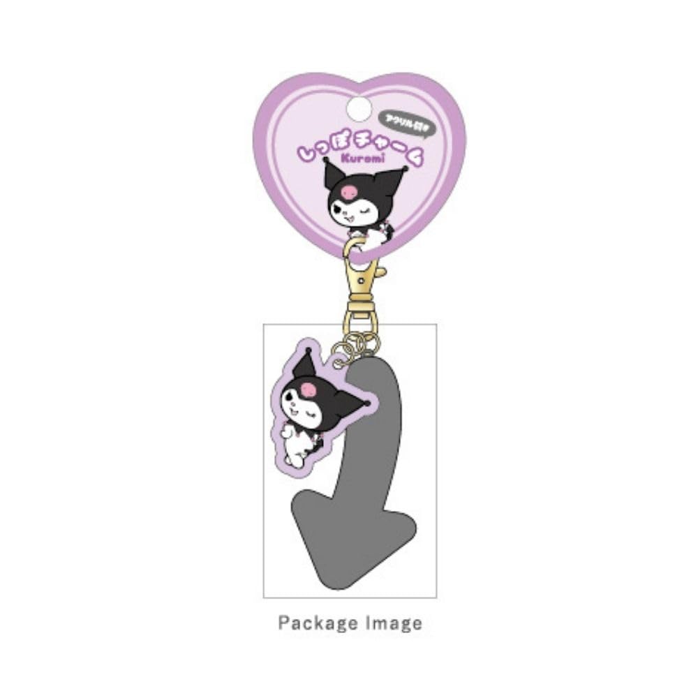 Factory Sanrio Characters Acrylic Tail Charm Kuromi H80 x W60 x D50mm or H47 x W47 x D3mm or less T's Tail/Approx. less, Acrylic/Approx. SR-5546893KU